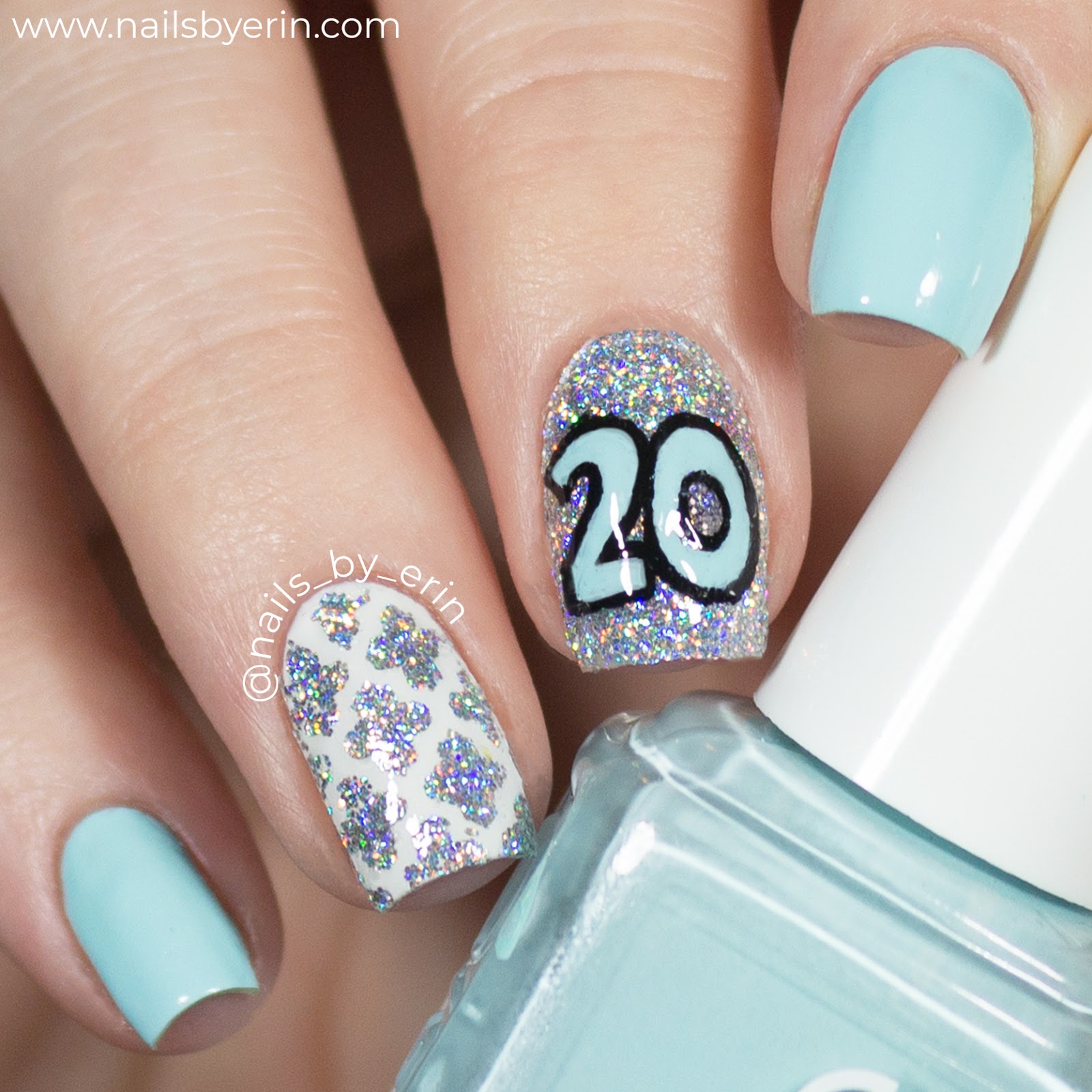 Aggies Do It Better: Aqua and coral birthday nails for Danele! (And my blog  anniversary!)